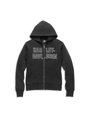 Harley Davidson Women's Bar Font Embroidered Hoodie