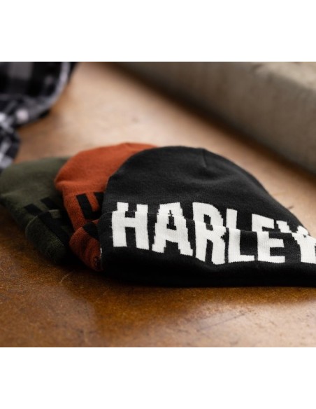 Gorro de Lana Harley Davidson - Naranja vintage