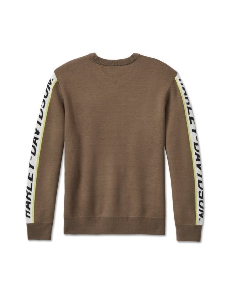 Harley Davidson Willie G Skull Viper Men's Sweater - Stone Gray