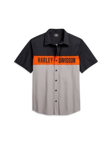 Camisa Harley Davidson con logo y bloques de color para hombre