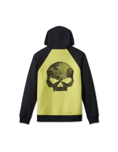 Sudadera Harley Davidson con capucha Willie G Skull para hombre - Lima salvaje