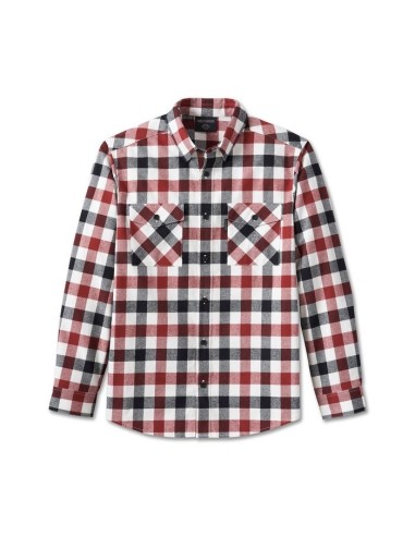 Men's Harley Davidson Essence Shirt - Reddish Brown Checkered