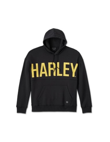 HARLEY BURNER PULLOVER HOODIE BLACK