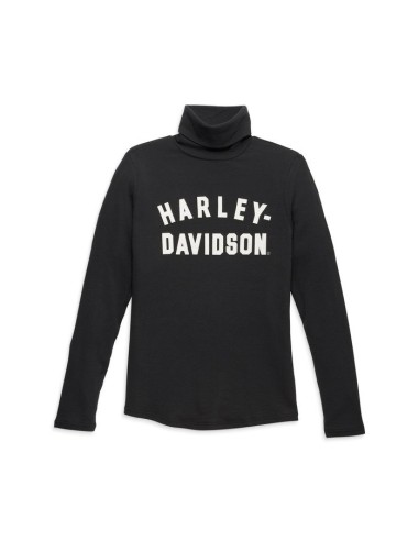 Harley Davidson women's Milwaukee Rib Turtleneck - Black Beauty