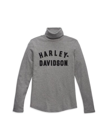 Camiseta Harley Davidson Milwaukee Rib Turtleneck para mujer - Gris oscuro