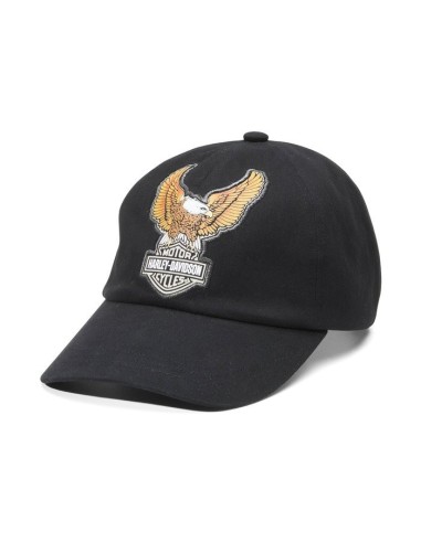 GORRA HARLEY DAVIDSON CON AGUILA PARA MUJER - NEGRA