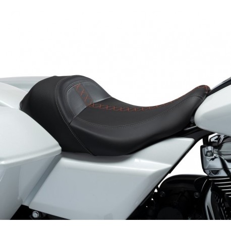 HARLEY DAVIDSON SINGLE-SEAT TOURING LOW PROFILE - ORANGE STITCHING