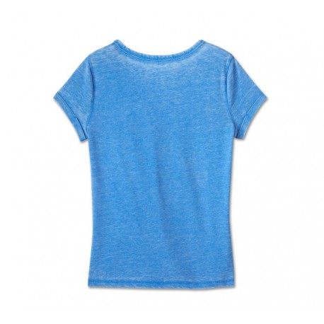 CAMISETA HARLEY DAVIDSON RACING GRAPHIC TEE AZUL PARA MUJER