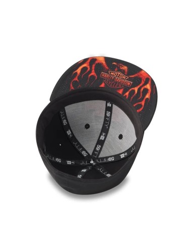 Gorra negra Harey-Davidson® con barra y escudo 59FIFTY ajustable