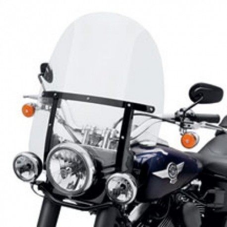 Parabrisas Harley Davidson King-Size Detachable Soportes Negros FL Softail (Transparente de 21")