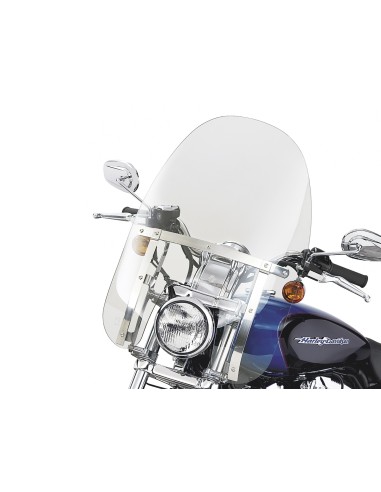 Parabrisas Harley Davidson Compacto Desmontable Transparente con Soportes Pulidos xl (modelos XL883L, XL1200C 11 y XL1200T 14)