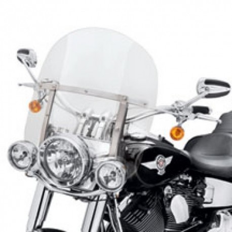 Parabrisas Harley Davidson H-D Detachables King-Size para modelos FL Softail - 21". Transparente, montantes pulidos