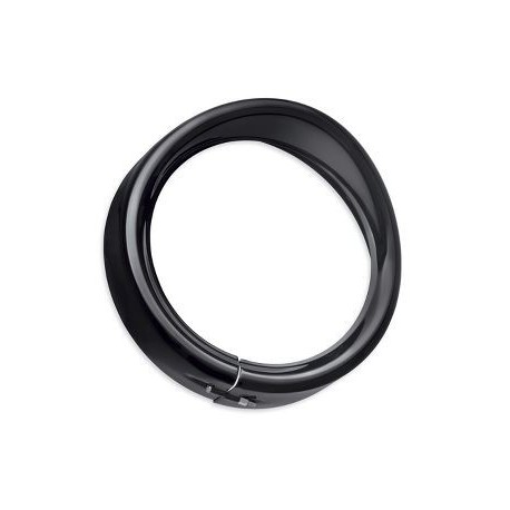 Aro embellecedor tipo visor para faro de 7" negro brillante