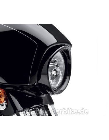 Aro embellecedor tipo visor para faro de 7" negro brillante