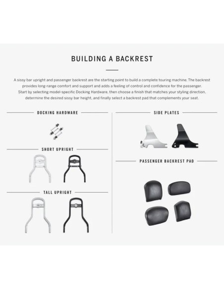 Respaldo Completo Desmontable de una pieza negro