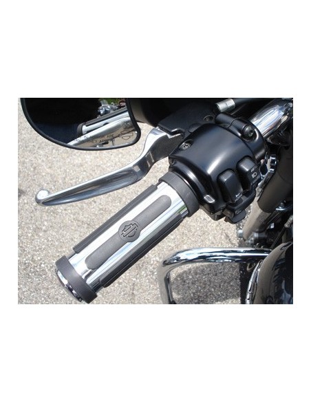Puños pequeños Harley Davidson Chrome and Rubber (Softail 16, Touring y Trike 08)