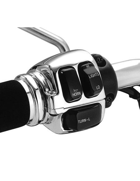Carcasas de interruptores cromadas Harley Davidson (Dyna'12 y Softail'11)