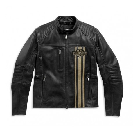 HARLEY-DAVIDSON TRIPLE VENT PASSING LINK II LEATHER JACKET