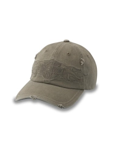 Flying Lap Distressed Stretch-Fit Cap - Grape Leaf