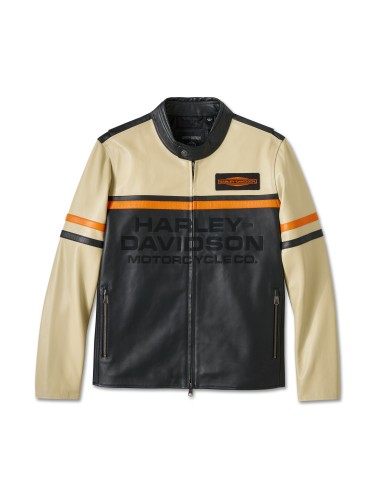 97000-25VM Chaqueta de cuero Harley Davidson para hombre