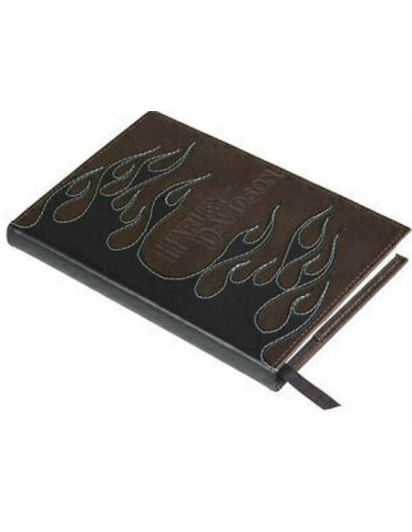 HDL-20106 H-D FLAMES LEATHER JOURNAL