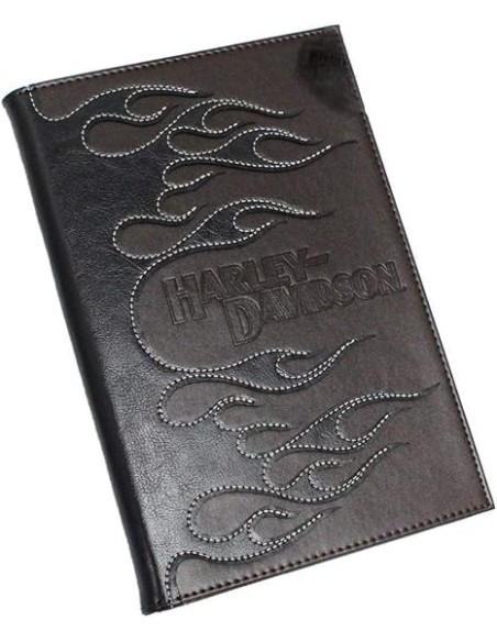 HDL-20106 H-D FLAMES LEATHER JOURNAL
