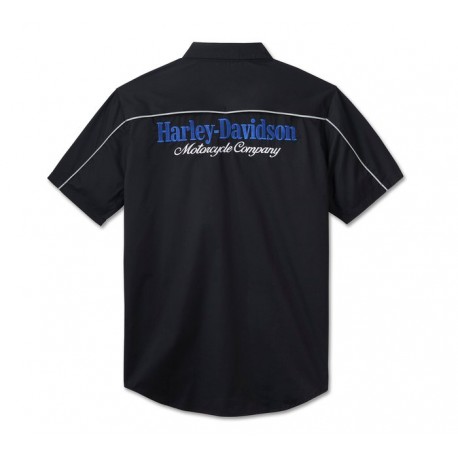 Harley Davidson The End Line Short Sleeve Shirt by H-D TECH - Black Harley
