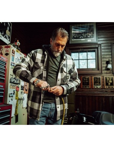 Chaqueta harley Davidson con capucha Traveler - A cuadros