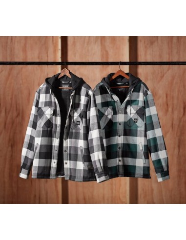 Chaqueta harley Davidson con capucha Traveler - A cuadros