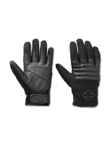 Guantes de montar Harley Davidson de cuero tejido H-D Dyna para hombre