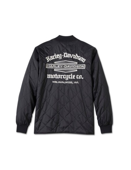 Chaqueta Harley Davidson Old English Stacked Bar & Shield para hombre