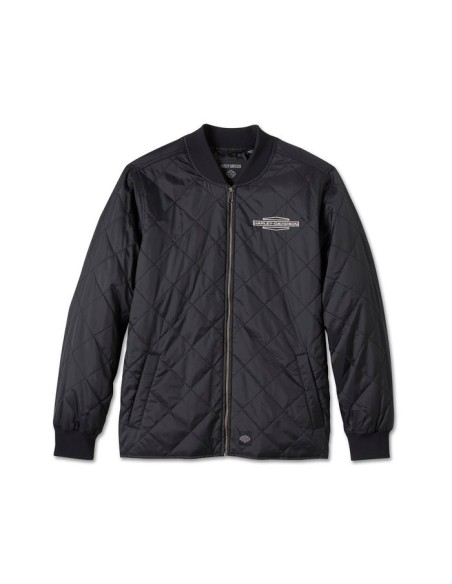 Chaqueta Harley Davidson Old English Stacked Bar & Shield para hombre