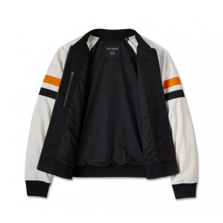 Harley Davidson stacked bar and shield bomber jacket