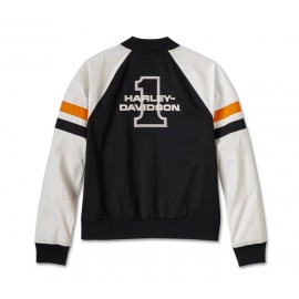 97405-25VW Chaqueta bomber Harley Davidson con barra y escudo apilados