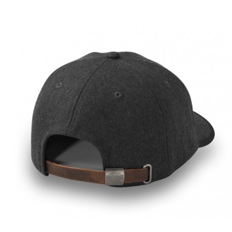 Gorra Harley Davidson de lana con correa trasera Bar & Shield