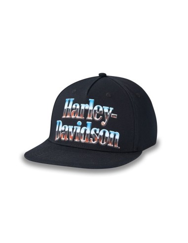 Gorra Harley Davidson ajustada con dibujo logotipo caballos de fuerza