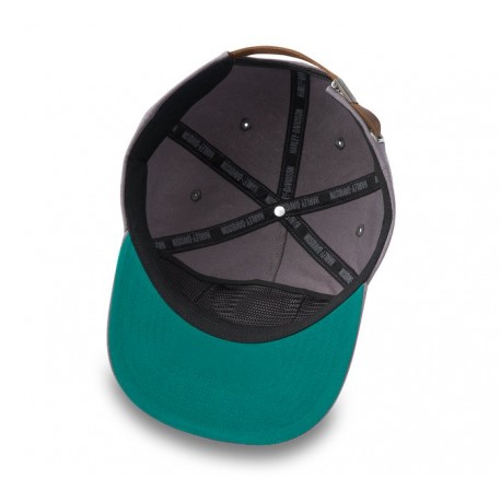 Harley Davidson 5 Panel Strapback Cowboy Cap - Blackened Pearl