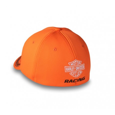Gorra Harley Davidson de béisbol elástica Start Your Engines - Harley Orange