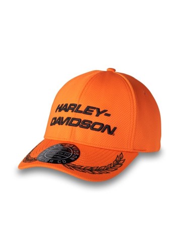 Harley Davidson Start Your Engines Stretch Baseball Cap - Harley Orange