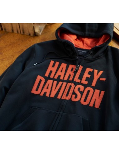 Harley Davidson Men's Bar Font Zip-Up Hoodie