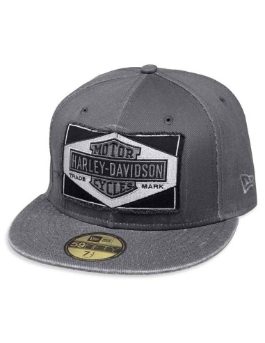 Gorra  Harley Davidson de béisbol 59FIFTY con parche de borde crudo para hombre