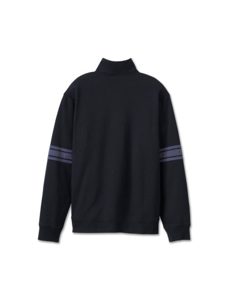 Bar Shield 1/4 Zip Fleece - Harley Black