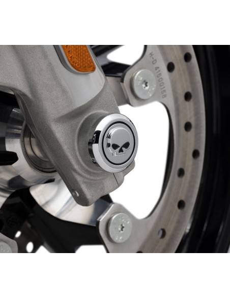 Tapas de las tuercas del eje delantero Willie G con calavera