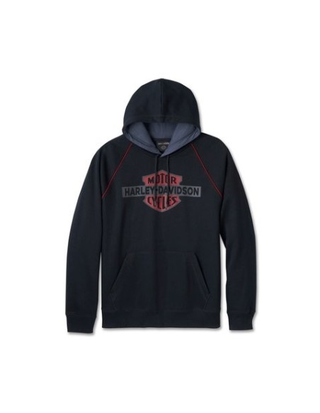 96109-25VM Sudadera Harley Davidson con capucha en contraste Bar & Shield