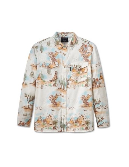 96143-25VM Camisa Harley Davidson tejida estampada Out West