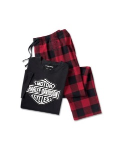 96113-25VM Conjunto de pijama Harley Davidson de manga corta Bar & Shield para hombre
