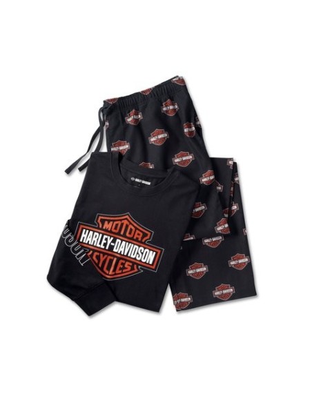 Harley Davidson Men's Bar & Shield Long Sleeve Pajama Set