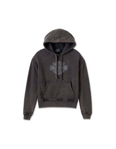 96062-25VW Oversized Washed Bar & Shield Hoodie