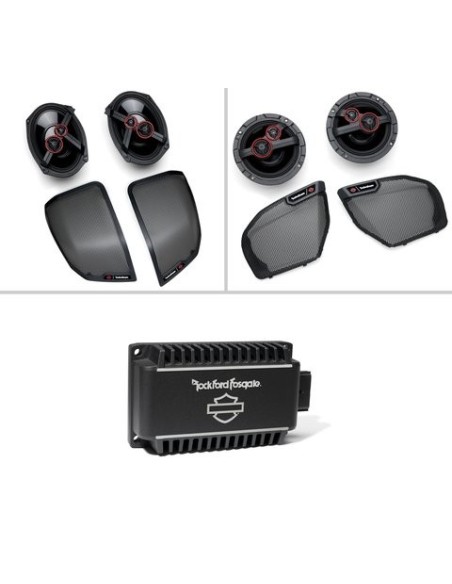 50700148 Kit de 4 altavoces Stage III Harley Davidson Audio powered by Rockford Fosgate