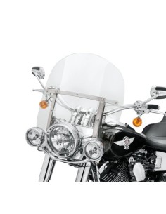 Parabrisas Harley Davidson H-D Detachables King-Size para modelos FL Softail - 18". Transparente, montantes pulidos 2